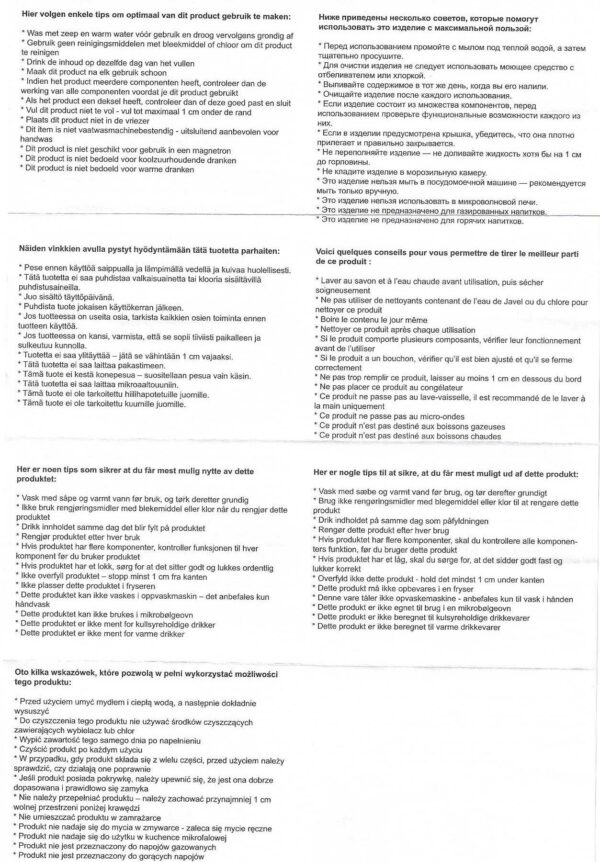 Instructions Garrafa Sky